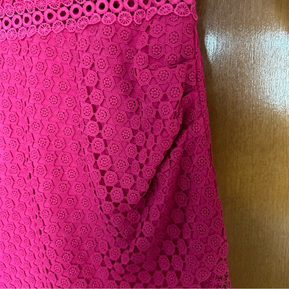 Saylor Kerrianne Eyelet Mini Dress in Magenta Size XS - Picture 5 of 14